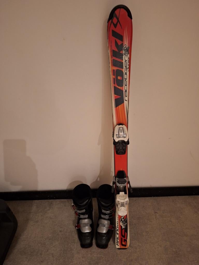 Volkl Racetiger Junior Ski's 120cm + Tecno Schoenen, Gebruikt, 100 tot 140 cm, Carve, Skiën