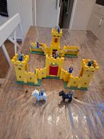 Klassieke retro lego kasteel 375 (geel) met boekje, Ophalen, Gebruikt