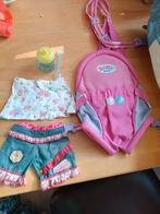 Baby Born + Accessoires Set - Draagzak, Kleding & Fles, Ophalen of Verzenden, Gebruikt, Babypop