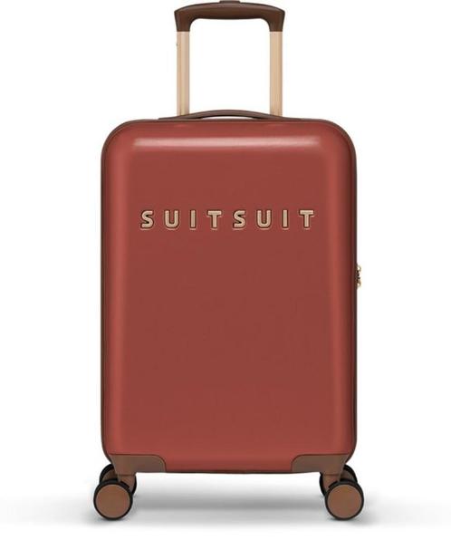 ✅ SUITSUIT Fab Seventies Red Ochre koffer 55 cm - NIEUW, Sieraden, Tassen en Uiterlijk, Koffers, Nieuw, Hard kunststof, Slot, Uitschuifbare handgreep