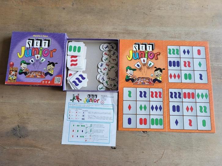 spel SET junior bordspel, Hobby en Vrije tijd, Gezelschapsspellen | Bordspellen, Gebruikt, Een of twee spelers, Drie of vier spelers