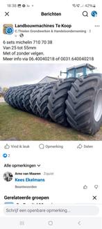 5 sets michelin 710 70 38 banden, Ophalen