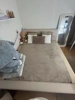 Tweepersoonsbed (200x240) met matras (160x200), Ophalen, Overige materialen, Gebruikt, Beige