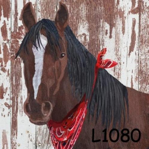 Servetten decoupage/bullet journal – paard L1080, Hobby en Vrije tijd, Knutselen, Nieuw, Materiaal, Verzenden