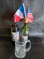 Setje: flessen wijn Normandie  D-Day,  bierglas paratrooper, Verzamelen, Militaria | Tweede Wereldoorlog, Ophalen of Verzenden