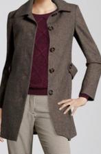 H&M tweed wollen tussen jas ZGAN maat S, H&M, Bruin, Ophalen of Verzenden, Zo goed als nieuw