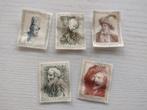 1955 serie 671-675 Zomerzegels Rembrandt postfris, Postzegels en Munten, Postzegels | Nederland, Verzenden, Na 1940, Postfris