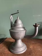 Olielampje, tin, antiek, Antiek en Kunst, Antiek | Tin, Ophalen of Verzenden