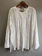 Gudrun Sjoden creme katoenen blouse met werkje / maat XL, Wit, Maat 46/48 (XL) of groter, Ophalen of Verzenden, Zo goed als nieuw