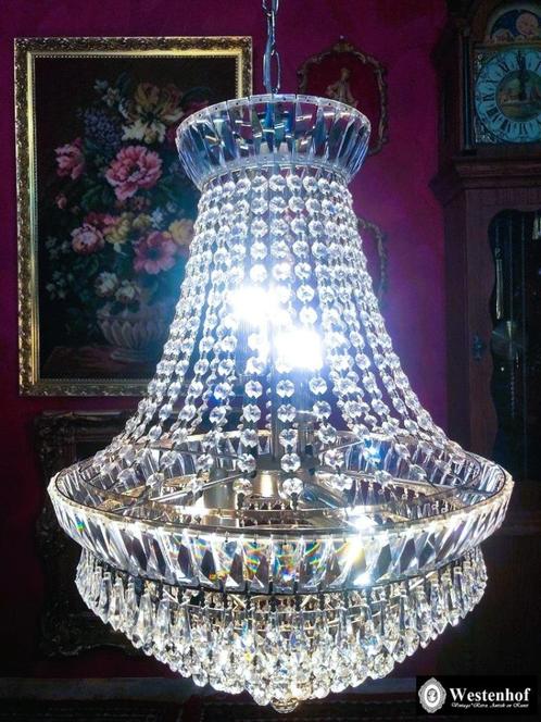 Kristallen kroonluchter swarovski zakkroonluchter zilver, Huis en Inrichting, Lampen | Kroonluchters, Ophalen of Verzenden
