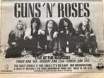 Paginagrote A4 advertentie GUNS N ROSES lp Appetite tour, Cd's en Dvd's, Vinyl | Hardrock en Metal, Ophalen of Verzenden