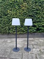 2 Staande buitenlampen - oplaadbaar, Tuin en Terras, Buitenverlichting, Ophalen, Staal, Minder dan 50 watt, Staande lamp