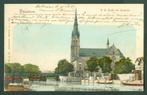 Ansichtkaart Haarlem R.K. kerk aan het Spaarne 1901, Ophalen of Verzenden, Voor 1920, Gelopen, Noord-Holland