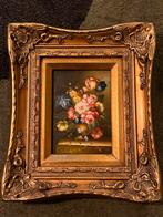 Bloemenstilleven in vergulde lijst, Antiek en Kunst, Kunst | Schilderijen | Klassiek, Ophalen of Verzenden