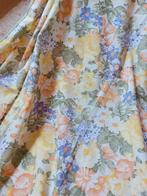 Vintage bloemen tafelkleed - tafellaken katoen 170 x 138, Ophalen of Verzenden, Gebruikt, Rechthoek, Binnen