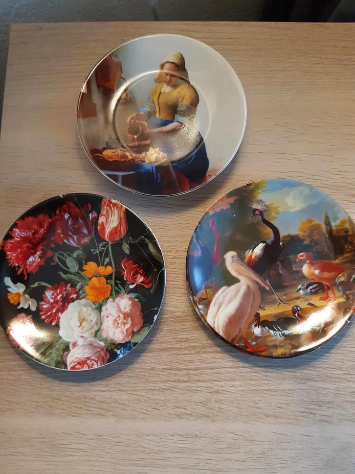 Gebaksbordjes met Klassieke Afbeeldingen (6 stuks), Antiek en Kunst, Antiek | Wandborden en Tegels, Ophalen