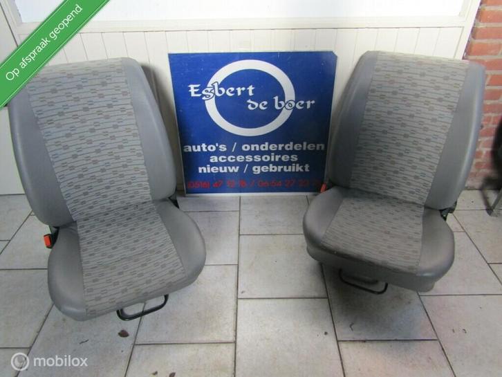 2x Stoel + rails voor camper bus etc rugleuning verstelbaar, Auto-onderdelen, Interieur en Bekleding, Gebruikt, Ophalen of Verzenden