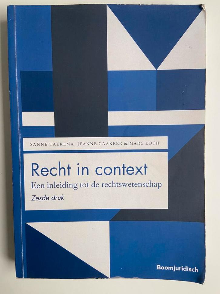 Jeanne Gaakeer - Recht in context, Boeken, Studieboeken en Cursussen, Gelezen, WO, Alpha, Ophalen of Verzenden