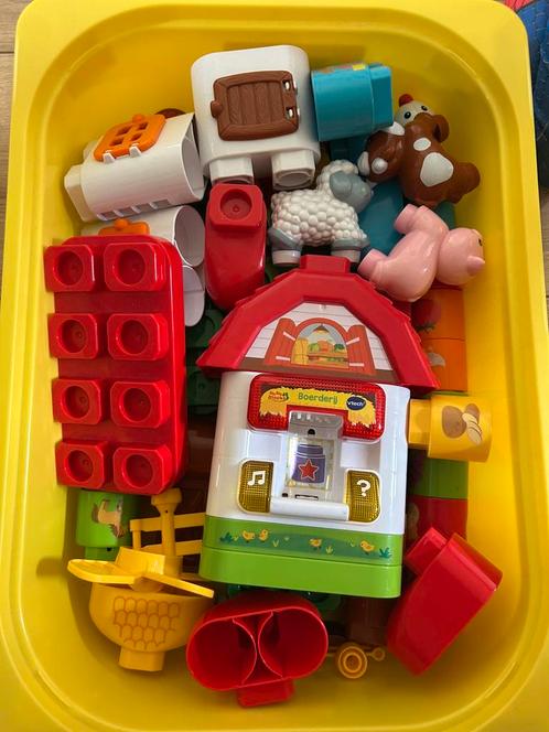 VTech Bla-Bla-Blocks Boerderij, Kinderen en Baby's, Speelgoed | Bouwstenen, Gebruikt, Overige merken, Ophalen of Verzenden