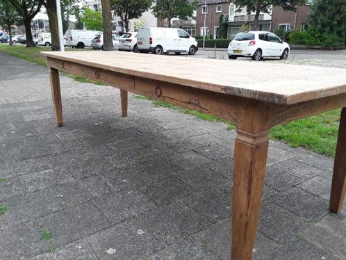 Grote antieke teak eettafel 296x100x80, Huis en Inrichting, Tafels | Eettafels, Gebruikt, 100 tot 150 cm, 200 cm of meer, Vijf personen of meer