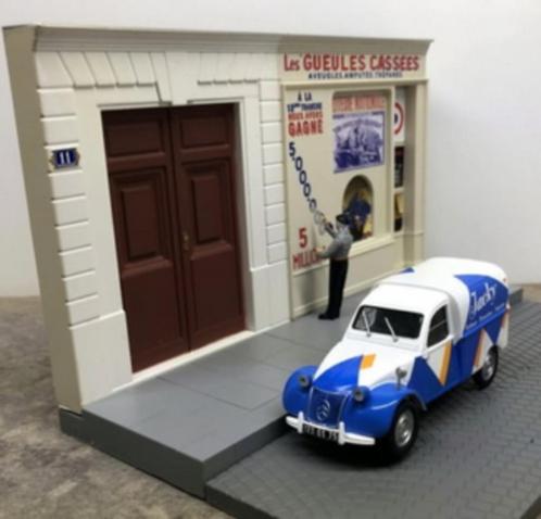Citroen 2CV reclame schilder diorama 1/43 serie Utilitaires, Hobby en Vrije tijd, Modelauto's | 1:43, Nieuw, Auto, Overige merken