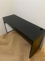 MICKE Desk, black-brown, 142x50 cm, Huis en Inrichting, Bureaus, Ophalen of Verzenden, Zo goed als nieuw, Bureau