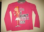 Pink shirt, 134, Phineas + Ferb, Kinderen en Baby's, Ophalen of Verzenden, Zo goed als nieuw, Meisje, Shirt of Longsleeve