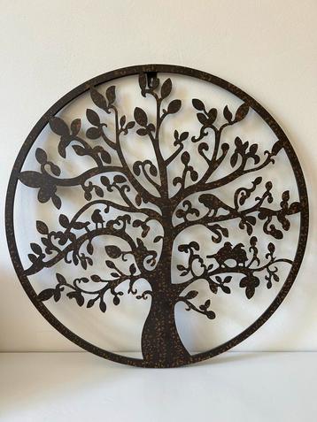 Metalen Levensboom Wanddecoratie (51 cm.) beschikbaar voor biedingen