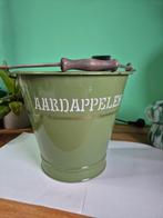 Groen emaille aardappelen emmer nr1., Antiek en Kunst, Ophalen of Verzenden