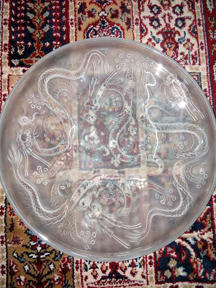 Barolac art deco glazen Draken schaal Josef Inwald, Antiek en Kunst, Antiek | Glas en Kristal, Ophalen