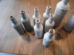 serie van 9 sier flessen 7 beige 2 grijs grote 25 cm kl 16cm, Overige kleuren, Ophalen of Verzenden, Minder dan 50 cm, Glas
