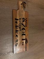 Houten snijplank met tekst, Huis en Inrichting, Keuken | Keukenbenodigdheden, Ophalen, Nieuw