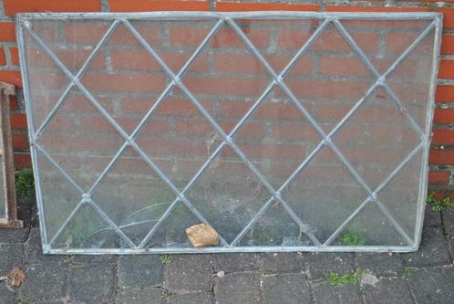 Glas in lood raam, 57 bij 88 cm, Doe-het-zelf en Verbouw, Glas en Ramen, Gebruikt, Overige typen, Minder dan 80 cm, 80 tot 120 cm