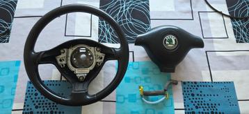 Skoda Fabia Leder 3 Spaaks Sport Stuur + Airbag + Kabel beschikbaar voor biedingen