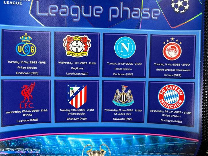 PSV mega vaan Champions league, Verzamelen, Sportartikelen en Voetbal, Zo goed als nieuw, Vaantje of Sjaal, PSV, Verzenden