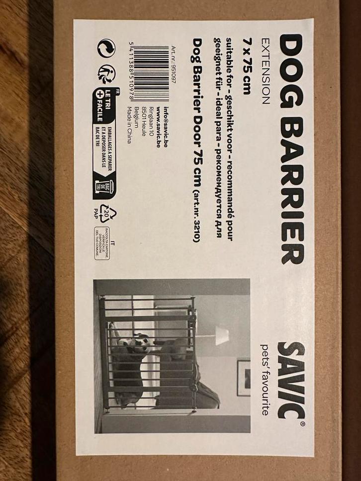 Savic Dog Barrier extension, Kinderen en Baby's, Traphekjes, Nieuw, Klemhekje, Metaal of IJzer, minder dan 100 cm, Ophalen of Verzenden