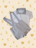 Pureté Romper & Korte Salopette Set – Pied-de-poule – Maat 1, Ophalen of Verzenden, Zo goed als nieuw, Maat 74