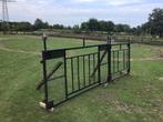 Grote dubbele tuinpoort, Tuin en Terras, Ophalen, IJzer, 200 cm of meer, Draaipoort