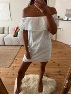 Witte off shoulder jurk met broderie, Maat 38/40 (M), Wit, Ophalen of Verzenden, Zo goed als nieuw