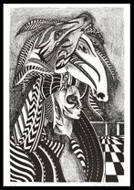 Maria Seghi # Toscaans # Litho "Maskerade Venetia " Uniek, Ophalen of Verzenden