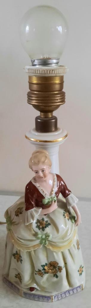Antiek porselein beelden lampje,gemerkt met germany, Antiek en Kunst, Antiek | Lampen, Ophalen of Verzenden