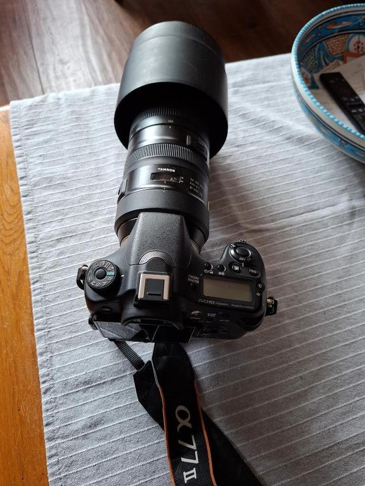 fotocamera Sony A77 II en Tamron 16-300 en telelens 150-600, Audio, Tv en Foto, Fotocamera's Digitaal, Gebruikt, Spiegelreflex