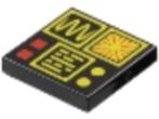 Lego Space Stenen 2x2 Tile met Display en Rood en Gele knopp, Ophalen of Verzenden, Nieuw, Losse stenen, Lego