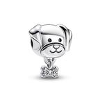 Pandora bedel Hondje met strik zilver | GRATIS verzending, Pandora, Nieuw, Ophalen of Verzenden, 1 bedel