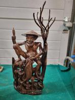 beeld visser indonesisch vintage groot, Ophalen of Verzenden