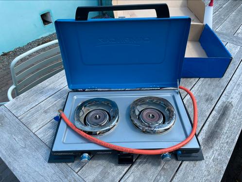 Kookstel camping 2 pitten draagbaar, Caravans en Kamperen, Kampeeraccessoires, Gebruikt, Ophalen