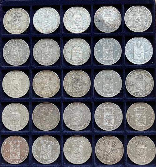 50 rijksdaalders / 2,5 gulden Willem III, Postzegels en Munten, Munten | Nederland, Setje, 2½ gulden, Koning Willem III, Zilver