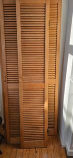 4 houten Louvre deuren, Ophalen, Minder dan 50 cm, Gebruikt, Landelijk