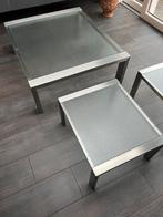 Salontafel met 2 bijzettafels bony design rvs, Ophalen, Minder dan 45 cm, Minder dan 55 cm, Gebruikt