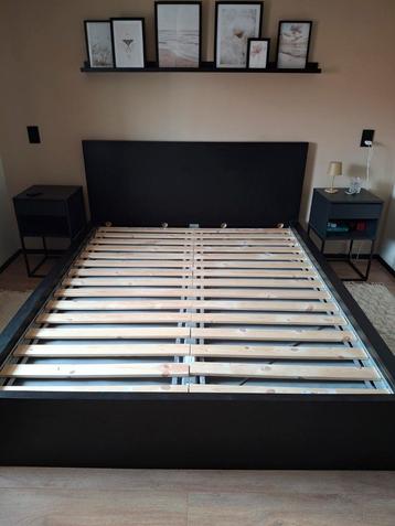 Ikea Malm bed 160x200 zwartbruin beschikbaar voor biedingen